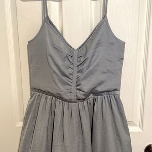 Steel Blue/Powder Blue Banana Republic Balletcore V Neck Dress- Never worn!